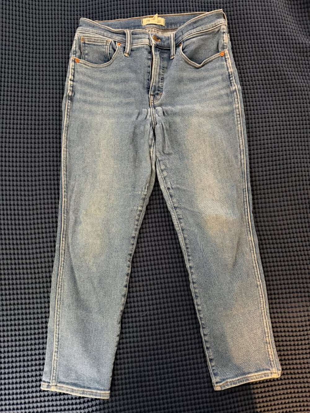MADEWELL Light Wash Blue Denim Stovepipe Jeans Size 28 Petite